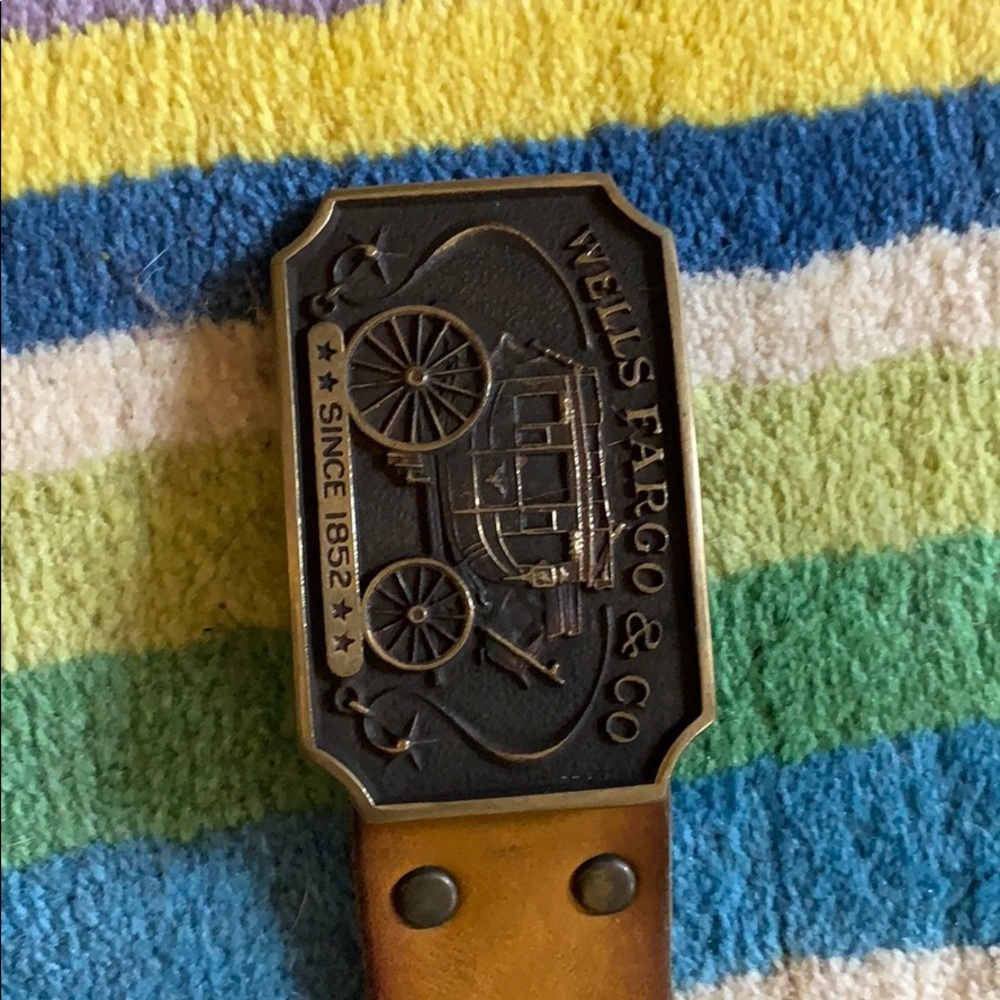 1973 Wells Fargo belt buckle  and belt